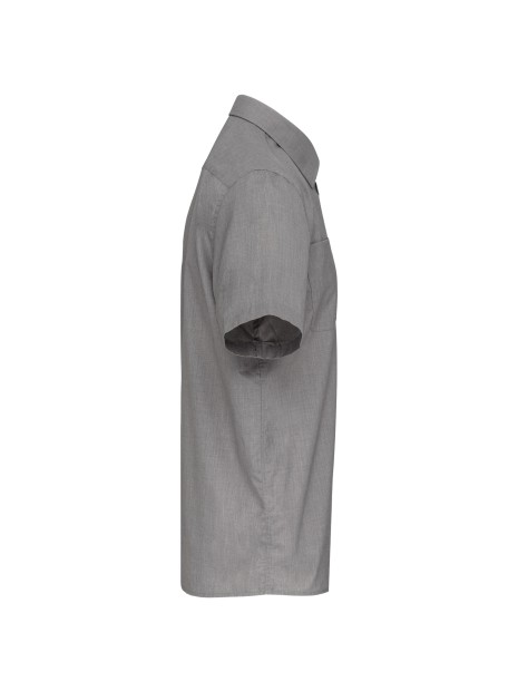 KARIBAN Chemise popeline polycoton manches courtes entretien facile homme /api/colors/4aec04d1-687e-4c17-9275-2f36ebc782ac personnalisable