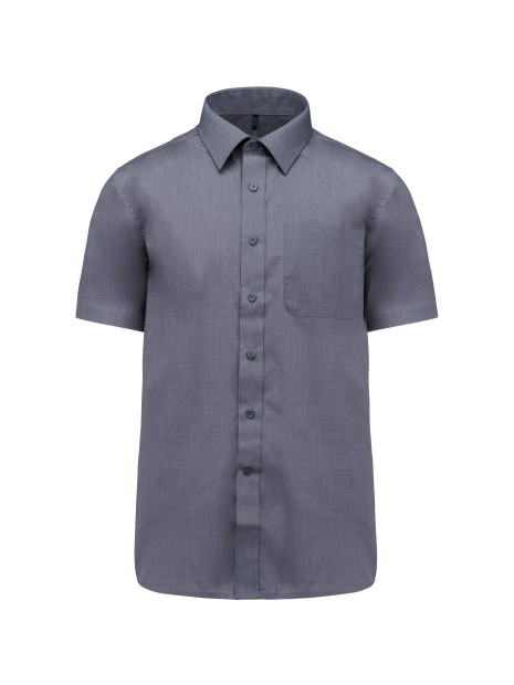 KARIBAN Chemise popeline polycoton manches courtes entretien facile homme /api/colors/b8e7287e-3390-473c-ba17-deb40419cef7 personnalisable