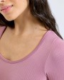 T-shirts TRIDRI Women’s TriDri® ribbed seamless '3D Fit' crop top voor bedrukking &amp; borduring