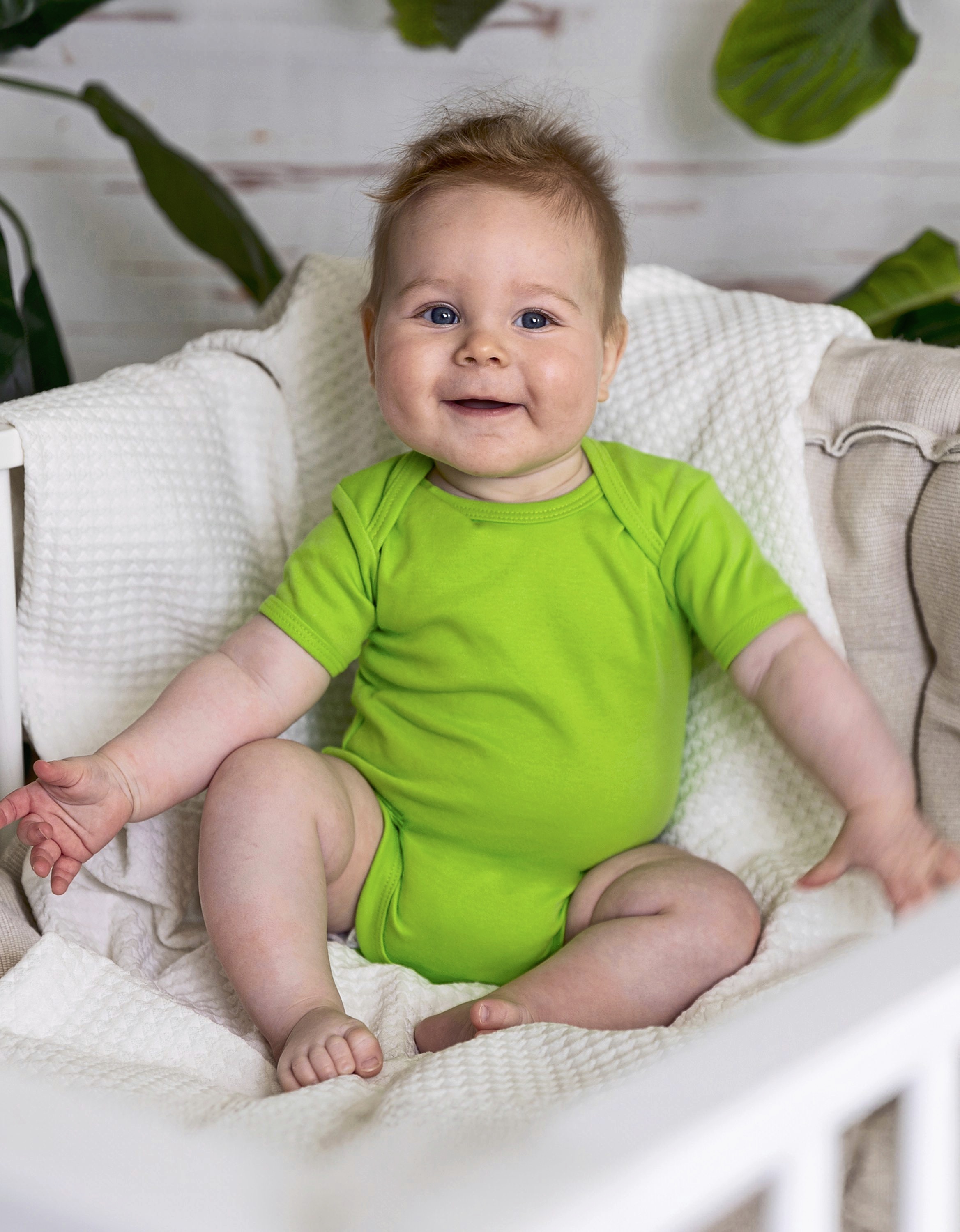 Articles bébés personnalisable LINK KIDS WEAR Organic Baby Bodysuit Short Sleeve Bailey 01