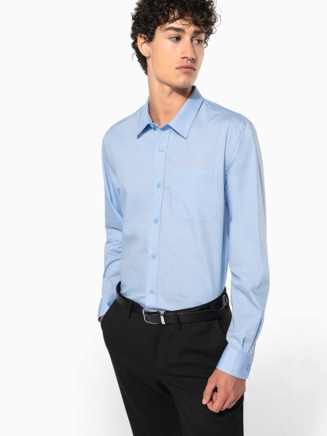 Chemises à personnaliser KARIBAN Chemise popeline manches longues 