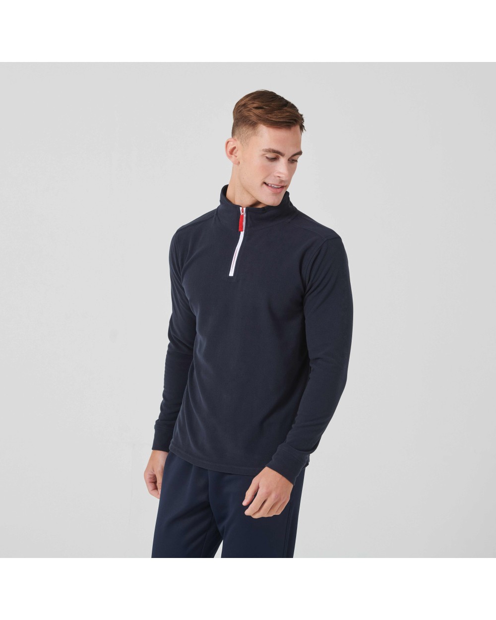 Laines polaires personnalisable FINDEN-HALES 1/4 Zip Long Sleeved Fleece Piped