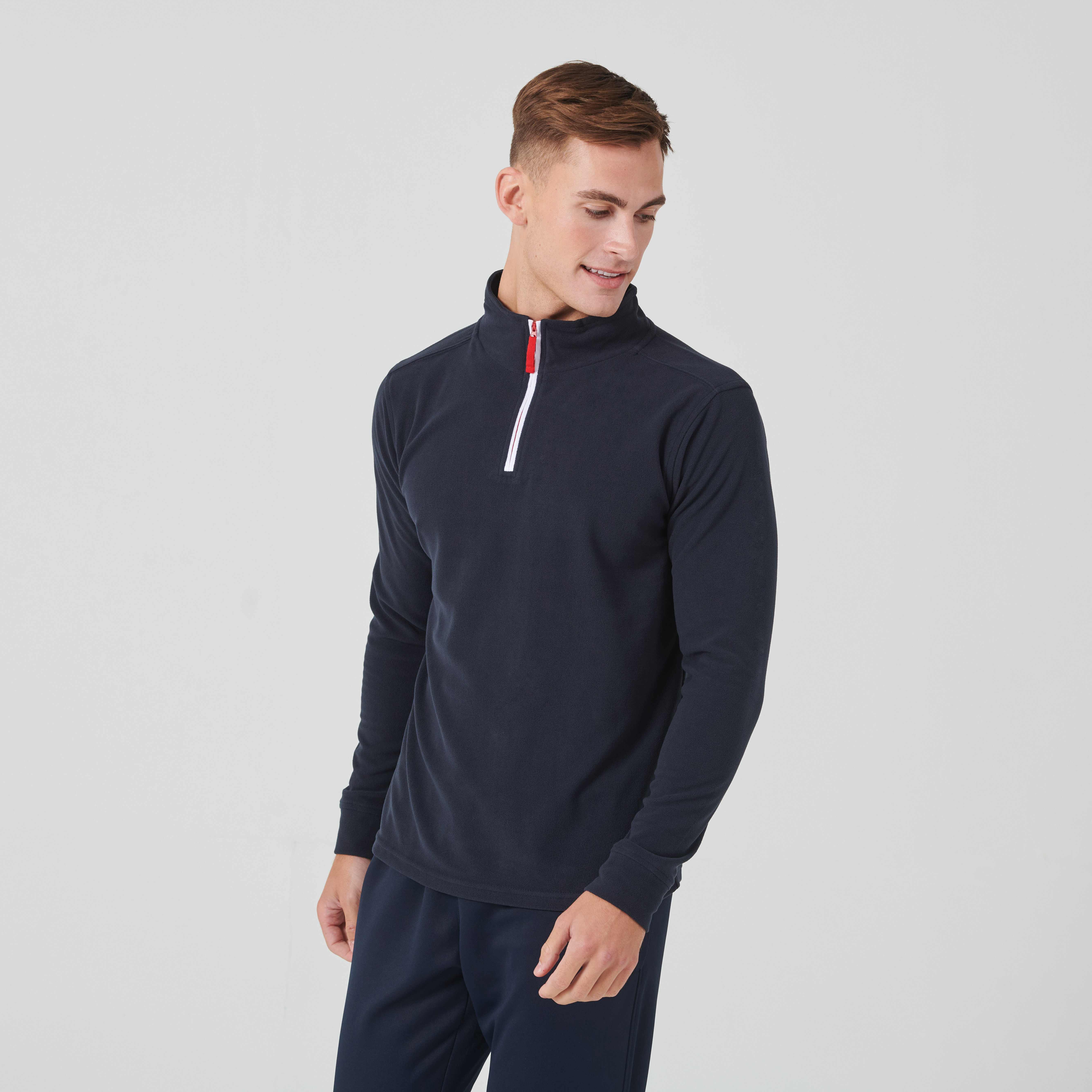 Polar Fleeces FINDEN-HALES 1/4 Zip Long Sleeved Fleece Piped voor bedrukking &amp; borduring