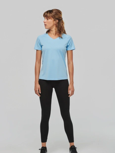 T-Shirts à personnaliser PROACT T-shirt de sport manches courtes col v femme 