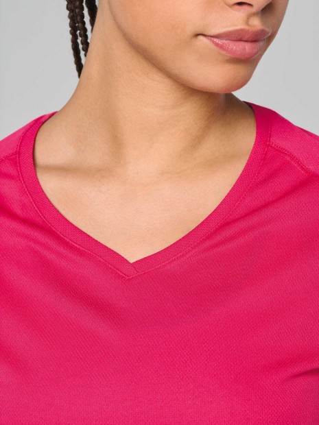 T-Shirts à personnaliser PROACT T-shirt de sport manches courtes col v femme 