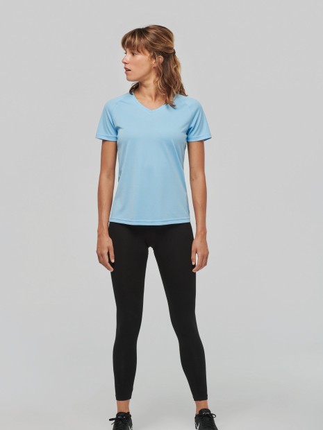 T-Shirts à personnaliser PROACT T-shirt de sport manches courtes col v femme 