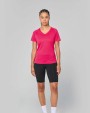 T-shirts PROACT Dames sport-T-shirt V-hals voor bedrukking &amp; borduring