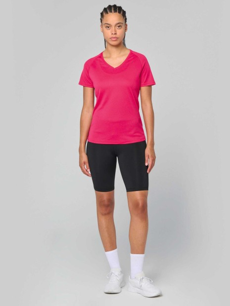 T-Shirts à personnaliser PROACT T-shirt de sport manches courtes col v femme 