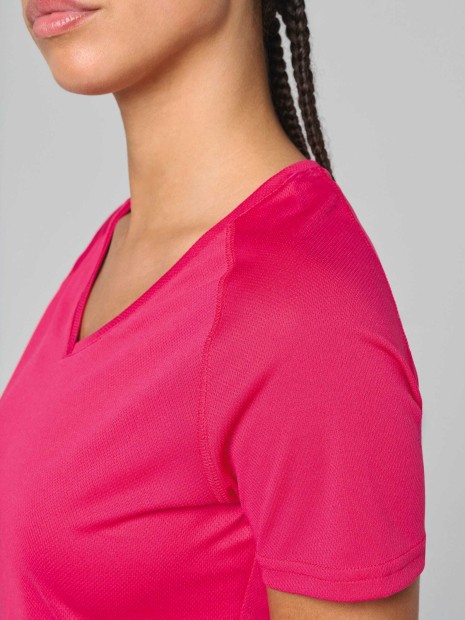 T-Shirts à personnaliser PROACT T-shirt de sport manches courtes col v femme 