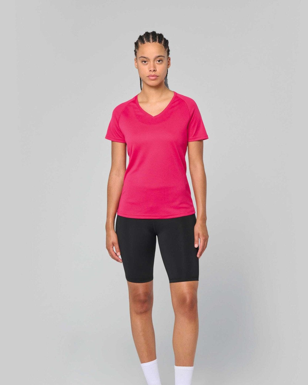 T-shirts PROACT Dames sport-t-shirt V-hals voor bedrukking &amp; borduring