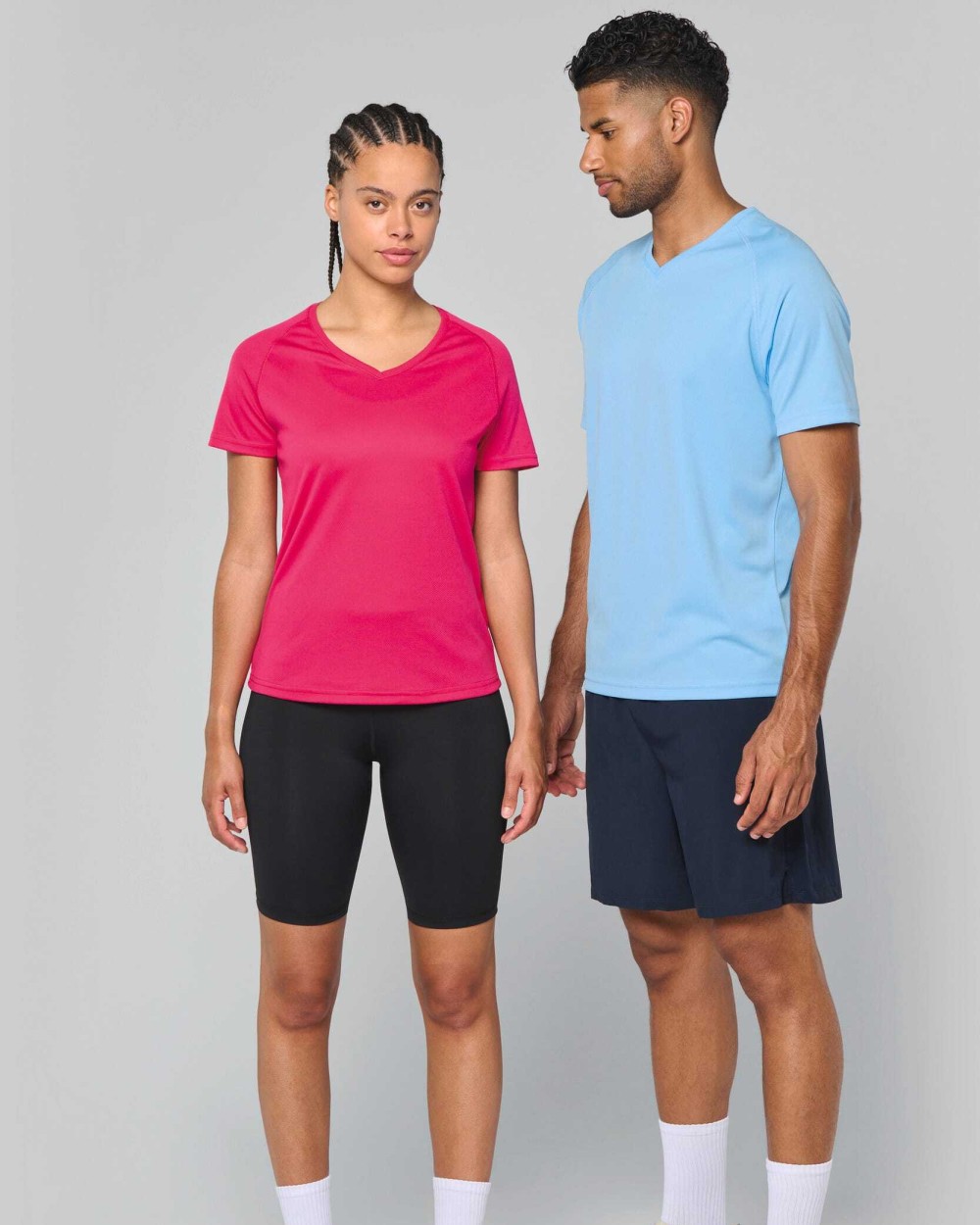 T-shirts PROACT Dames sport-T-shirt V-hals voor bedrukking &amp; borduring