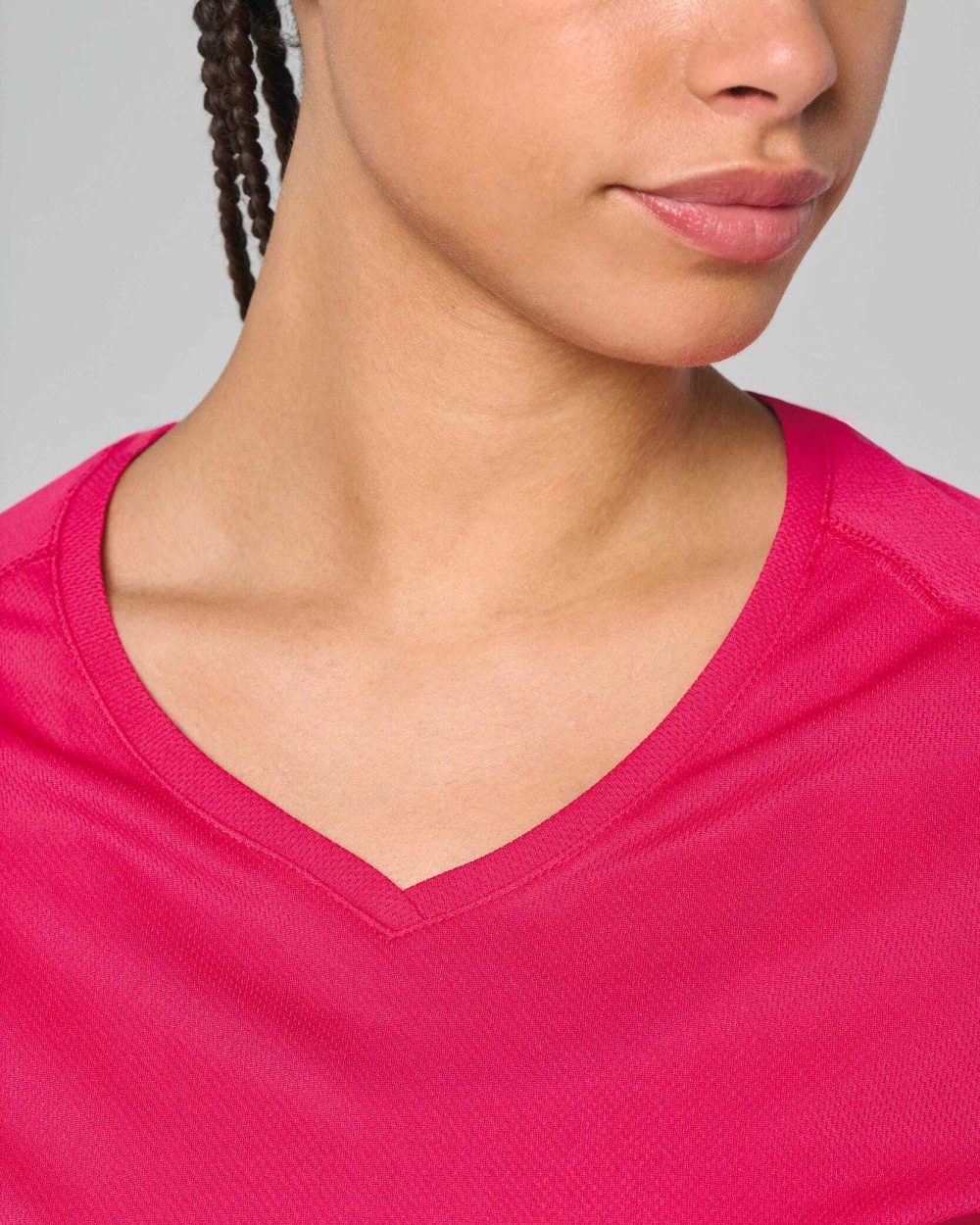 PROACT Damen Kurzarm-Sportshirt mit V-Ausschnitt T-Shirts personalisierbar