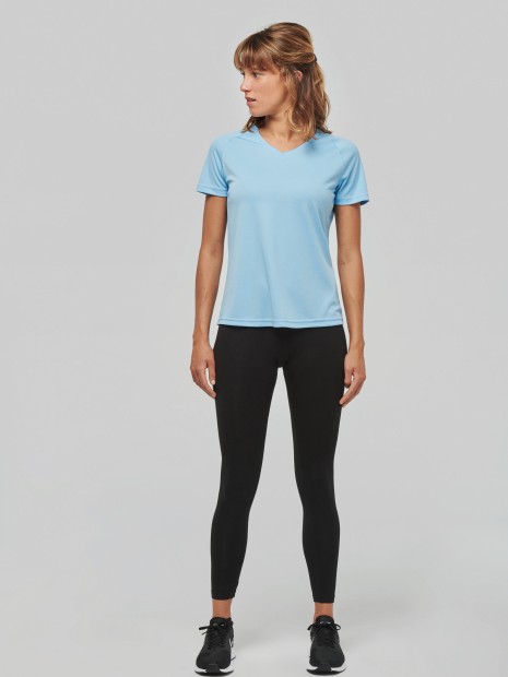T-Shirts à personnaliser PROACT T-shirt de sport manches courtes col v femme 