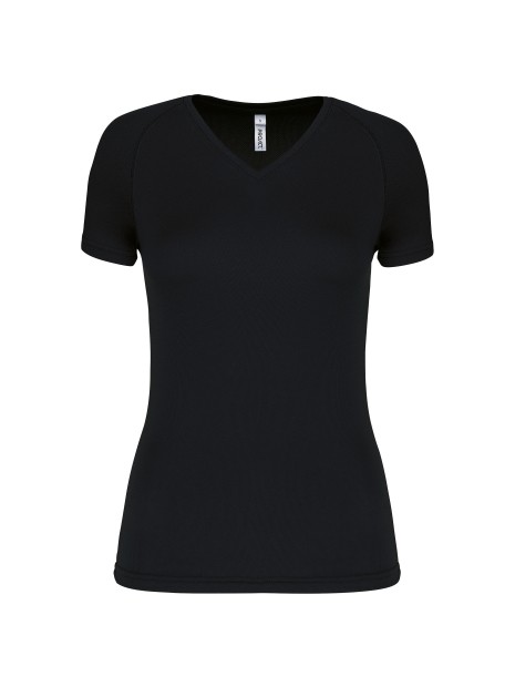 PROACT T-shirt de sport manches courtes col v femme /api/colors/b9fdad4a-5e94-45cb-8c03-c08b349b28c3 personnalisable