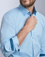 Hemden RUSSELL LONG-SLEEVED HERRINGBONE SHIRT voor bedrukking &amp; borduring