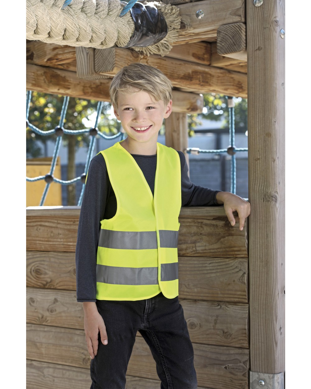 Fluo vestjes PRINTWEAR Zoom Kids` Safety Vest EN 1150 voor bedrukking &amp; borduring