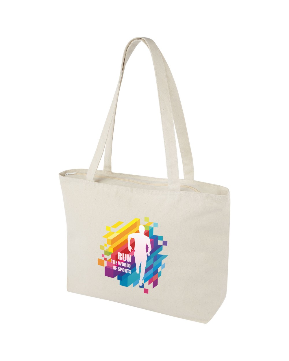 Sacs & Bagagerie personnalisable 4DO Sac shopping zippé coton 320 g/m² Ningbo 15L