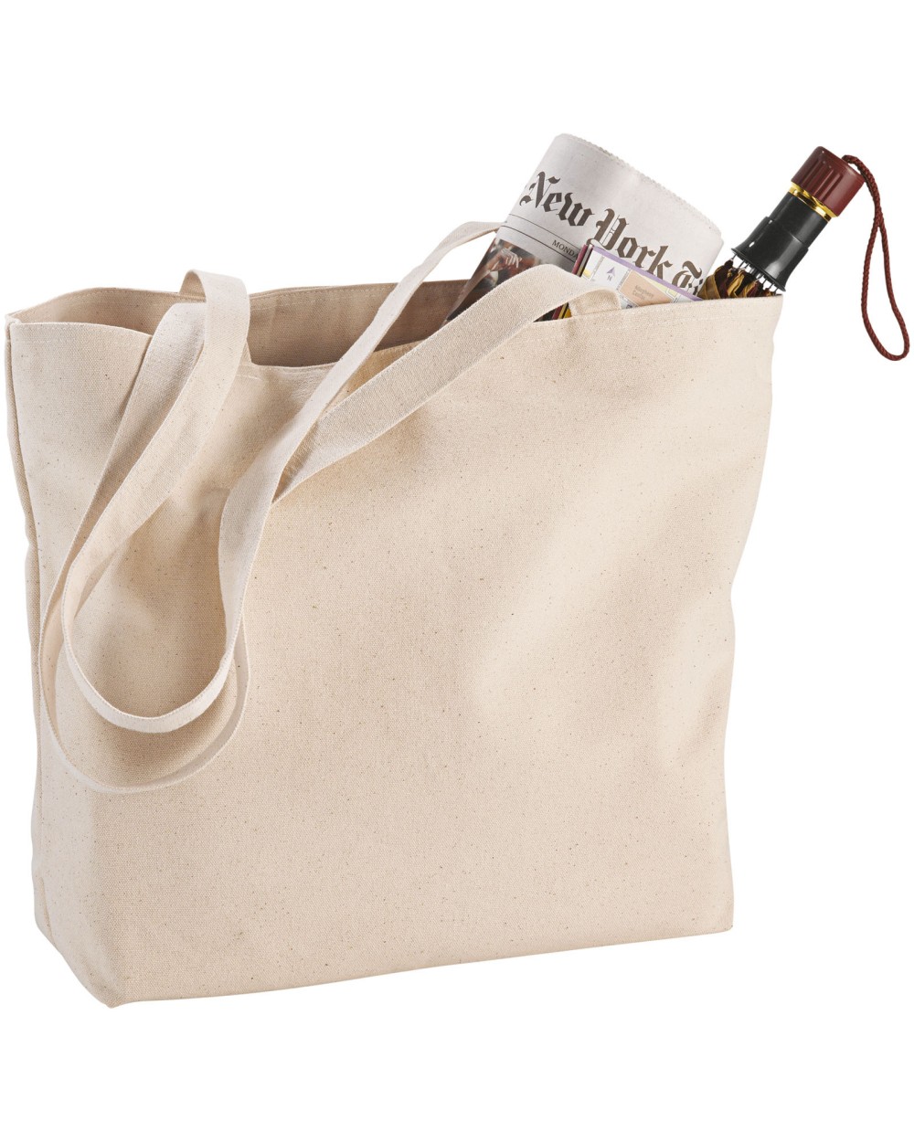 Sacs & Bagagerie personnalisable 4DO Sac shopping zippé coton 320 g/m² Ningbo 15L