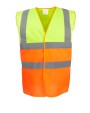 Fluo vestjes YOKO Tweekleurig veiligheidshesje voor bedrukking &amp; borduring