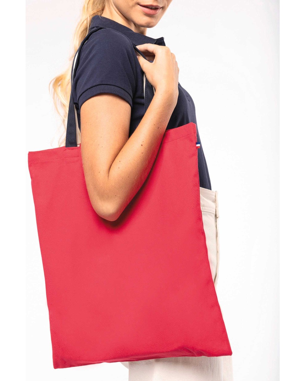 Tote bags KIMOOD Shopper in drie kleuren-Origine France Garantie voor bedrukking &amp; borduring
