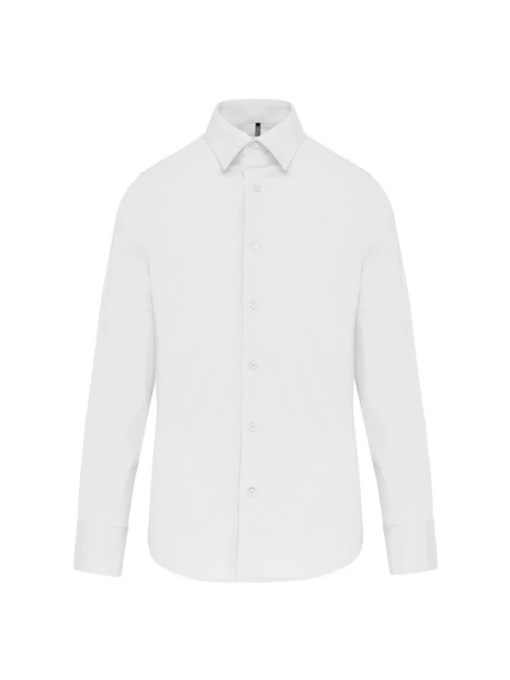 KARIBAN Chemise coton / élasthanne manches longues homme /api/colors/7a92cd2d-10d2-40b4-928b-296bb7487506 personnalisable