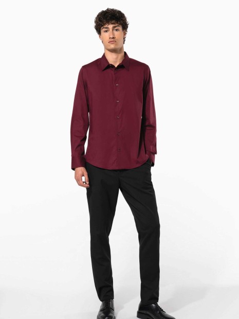 Chemises à personnaliser KARIBAN Chemise coton / élasthanne manches longues homme 