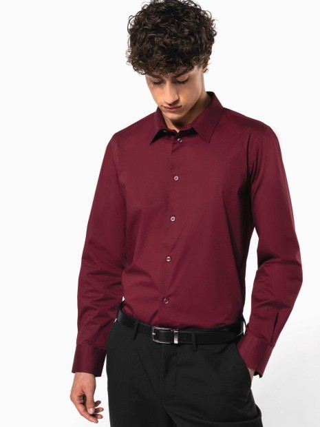 Chemises à personnaliser KARIBAN Chemise coton / élasthanne manches longues homme 