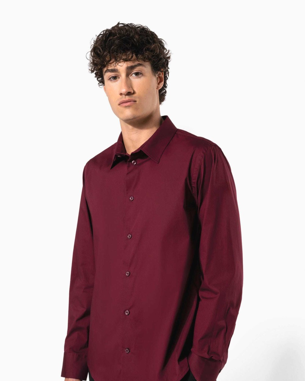 Chemises personnalisable KARIBAN Chemise coton / élasthanne manches longues homme