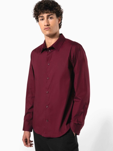 Chemises à personnaliser KARIBAN Chemise coton / élasthanne manches longues homme 