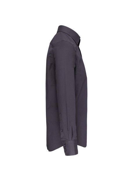 KARIBAN Chemise coton / élasthanne manches longues homme /api/colors/a74dfbdb-7821-4e15-a7e5-fe07498d41c7 personnalisable