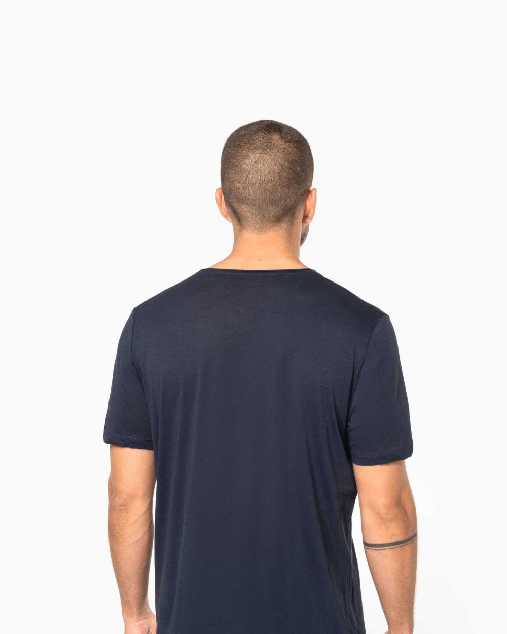 KARIBAN Bio-T-Shirt mit kurzen Ärmeln und ungesäumten Halsausschnitt T-Shirts personalisierbar