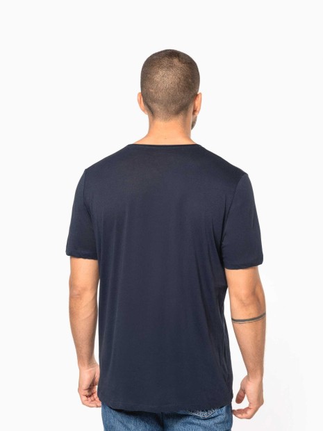 T-Shirts à personnaliser KARIBAN T-shirt Bio col à bords francs manches courtes homme 