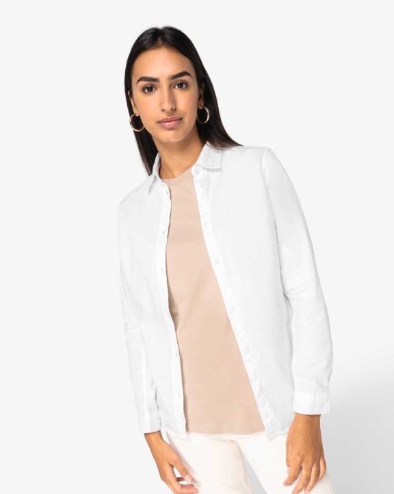 NATIVE SPIRIT Umweltfreundliches Ausgewaschene Bluse Hemden personalisierbar