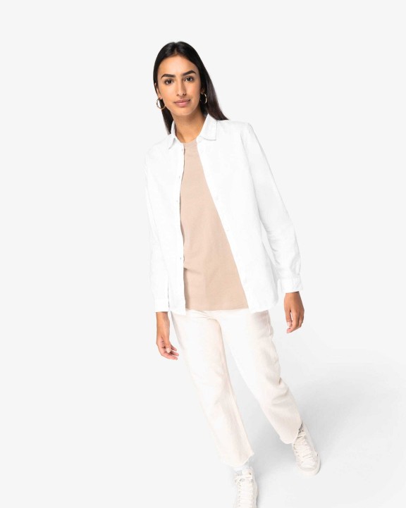 NATIVE SPIRIT Umweltfreundliches Ausgewaschene Bluse Hemden personalisierbar
