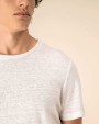 T-shirts SPASSO Linnen heren-t-shirt ronde hals kraag voor bedrukking &amp; borduring