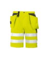 Bermuda's & Shorts PROJOB 6503 SIGNALISATIESHORT MET SPIJKERZAKKEN EN ISO 20471 KLASSE 2 voor bedrukking &amp; borduring