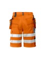 Bermuda's & Shorts PROJOB 6503 SIGNALISATIESHORT MET SPIJKERZAKKEN EN ISO 20471 KLASSE 2 voor bedrukking &amp; borduring