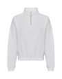 Sweat-shirts personnalisable AWDIS WOMEN'S CROPPED 1/4 ZIP SWEAT