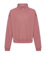 Sweat-shirts personnalisable AWDIS WOMEN'S CROPPED 1/4 ZIP SWEAT