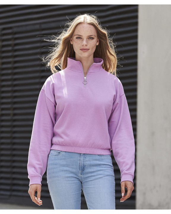 AWDIS WOMEN'S CROPPED 1/4 ZIP SWEAT Sweatshirts personalisierbar