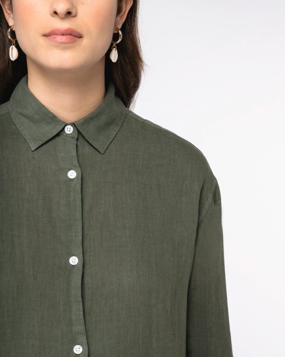 SPASSO Hemdblusenkleid aus Leinen für Damen Kleider personalisierbar
