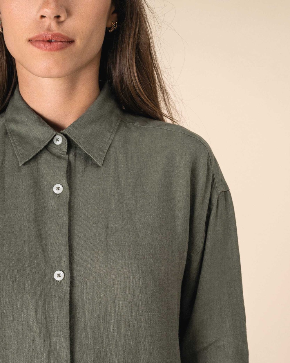 SPASSO Hemdblusenkleid aus Leinen für Damen Kleider personalisierbar