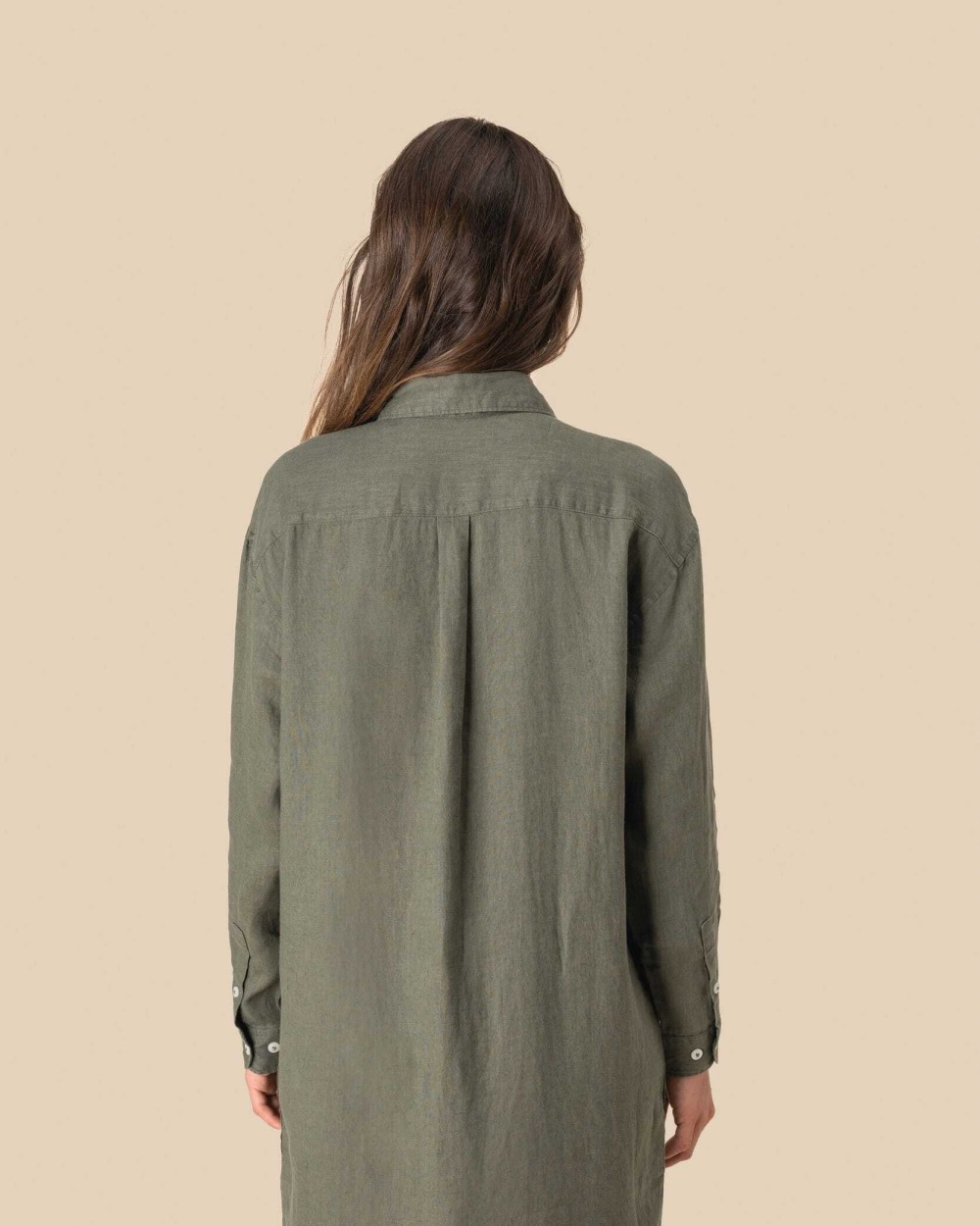 SPASSO Hemdblusenkleid aus Leinen für Damen Kleider personalisierbar