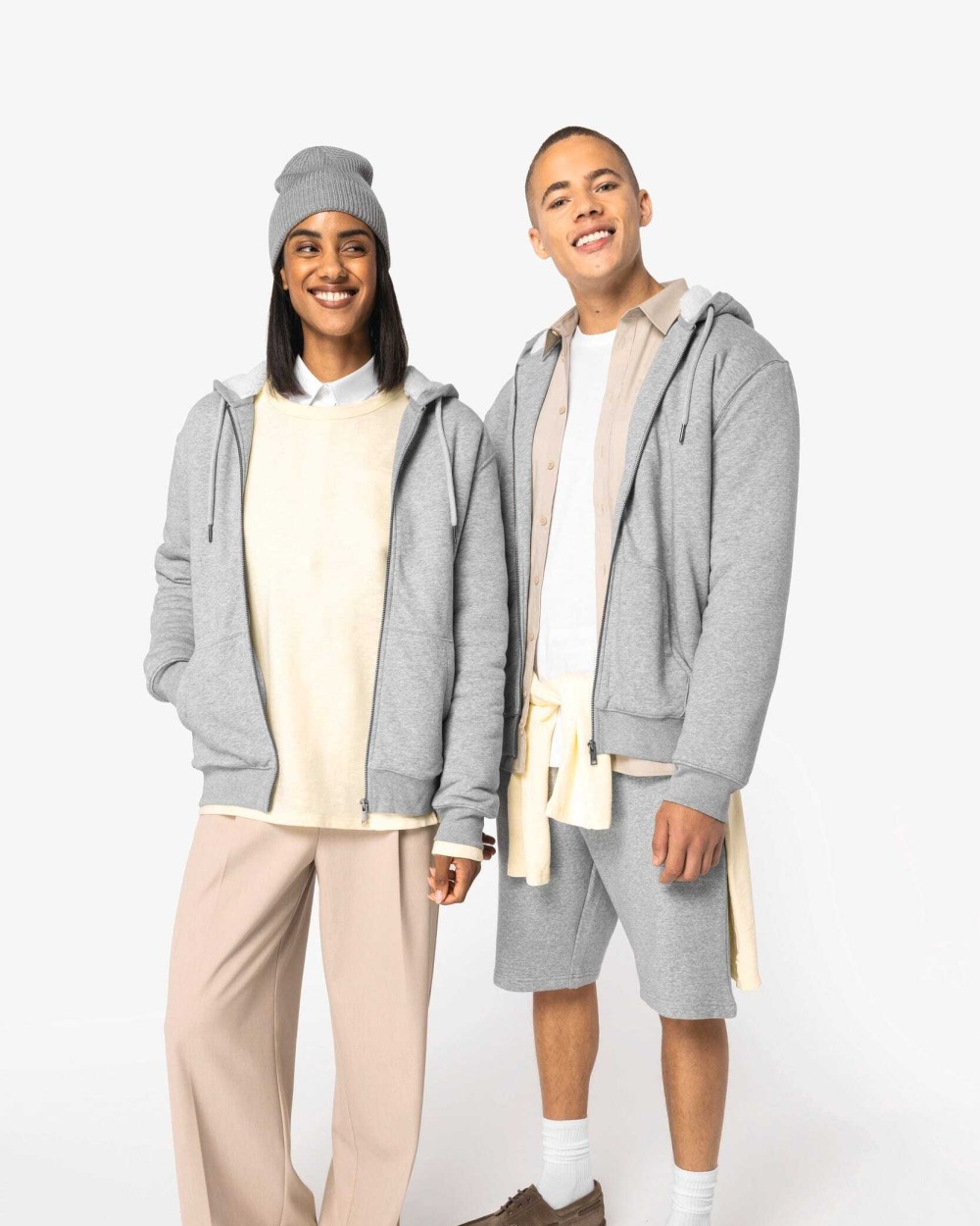 Sweat-shirts personnalisable NATIVE SPIRIT Sweat-shirt écoresponsable zippé doublé en sherpa unisexe