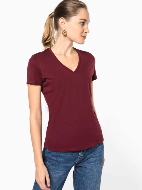 T-Shirts à personnaliser KARIBAN T-shirt BIO150 IC col V femme 