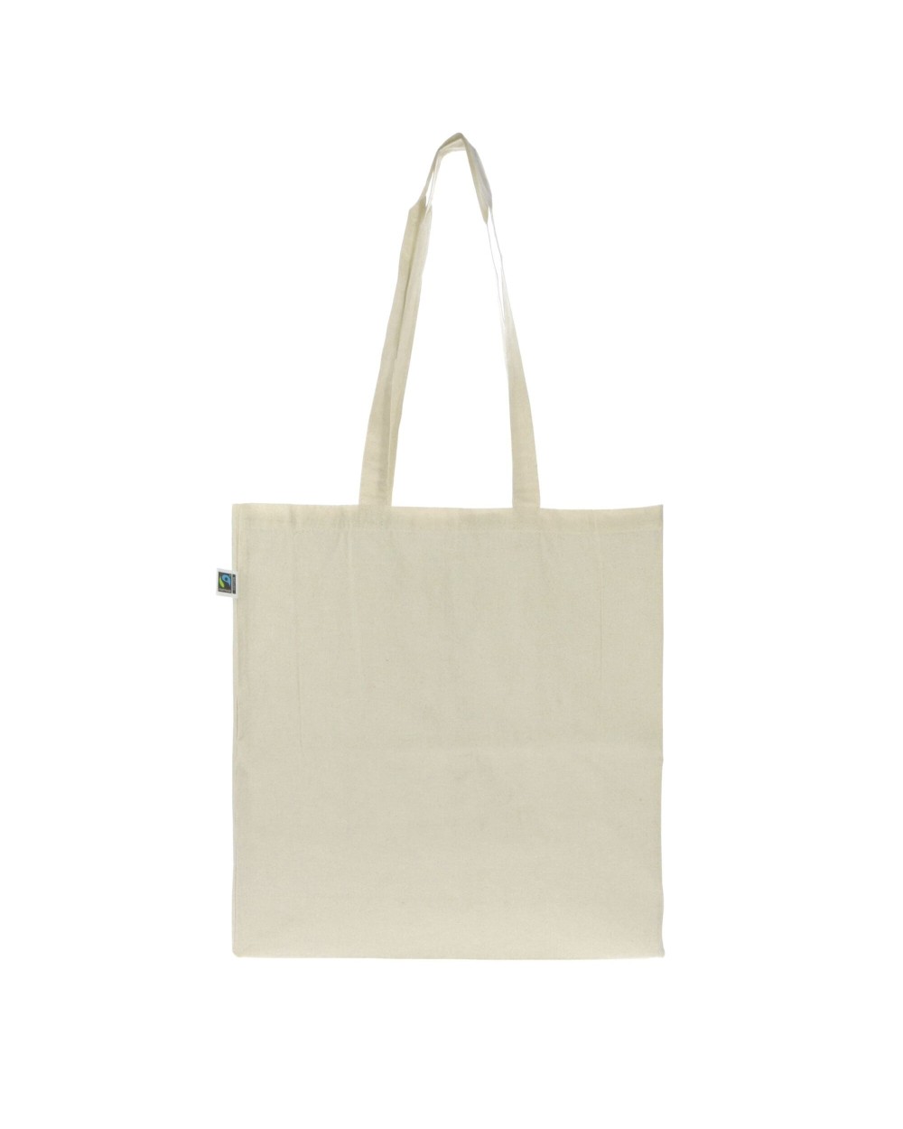Tassen & Zakken 4DO Fairtrade katoenen tas ecru lang 140g/m² 38x10x42cm voor bedrukking &amp; borduring