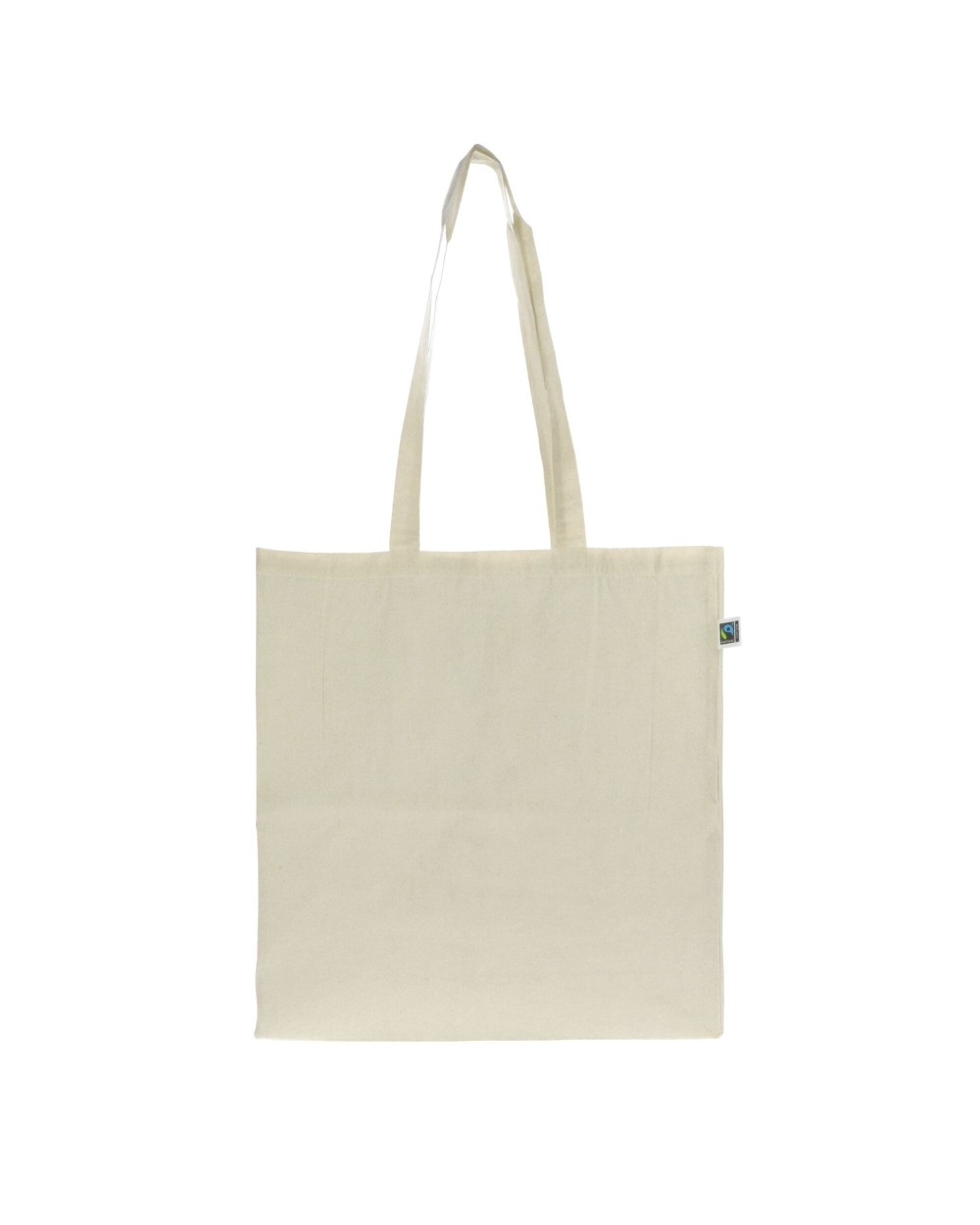 Tassen & Zakken 4DO Fairtrade katoenen tas ecru lang 140g/m² 38x10x42cm voor bedrukking &amp; borduring