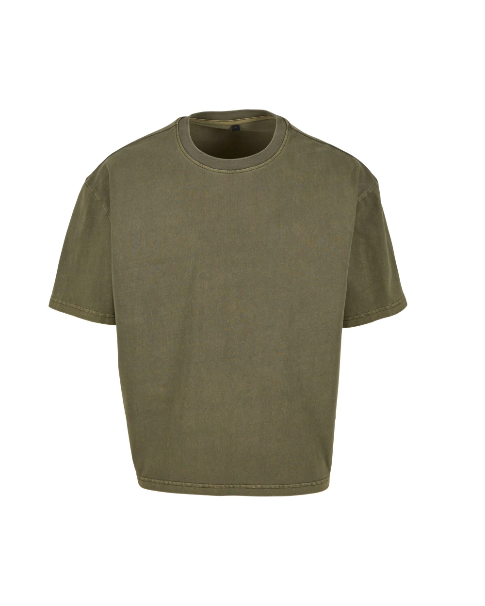 T-shirts BUILD YOUR BRAND VINTAGE CROPPED HEAVY OVERSIZE TEE voor bedrukking &amp; borduring