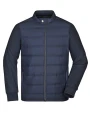 Jassen JAMES & NICHOLSON Men's Hybrid Sweat Jacket voor bedrukking &amp; borduring