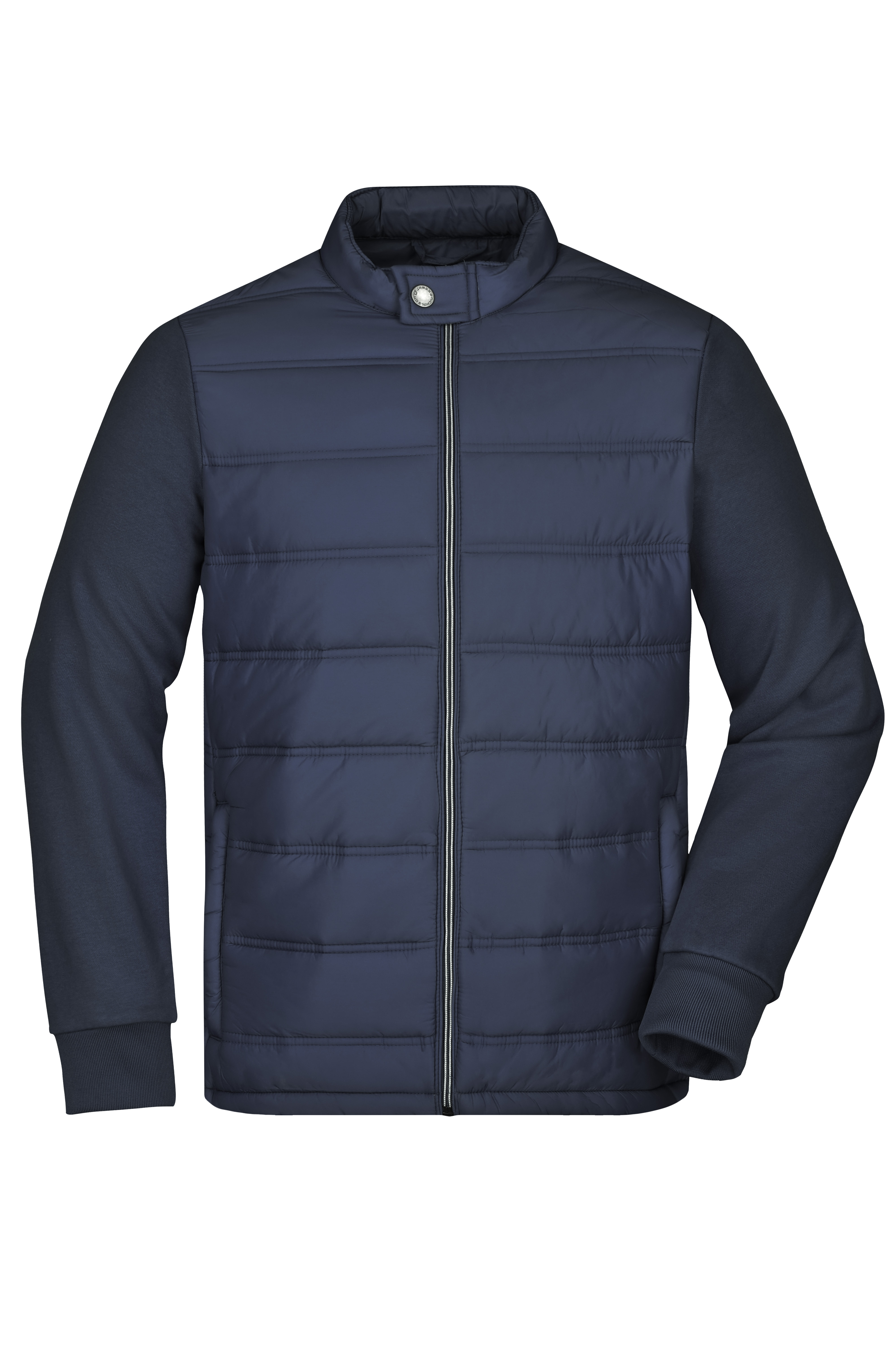 Jassen JAMES & NICHOLSON Men's Hybrid Sweat Jacket voor bedrukking &amp; borduring
